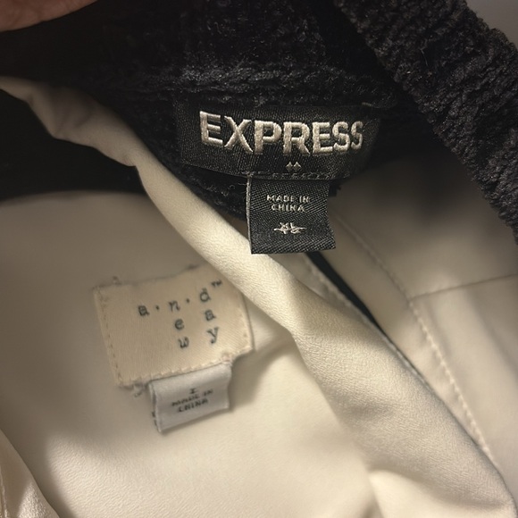 V neck oversized sweater + white button down blouse - Picture 2 of 2